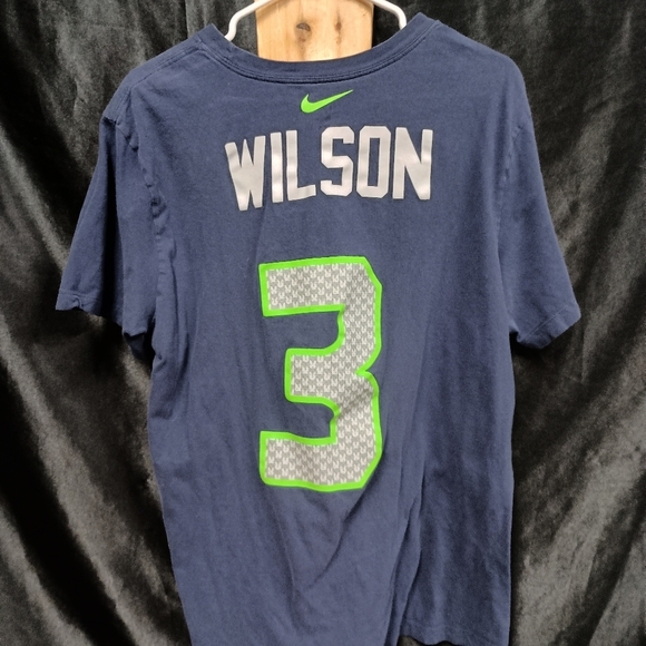 Nike Blue Short Sleeve Tee with Green Number - Picture 10 of 10